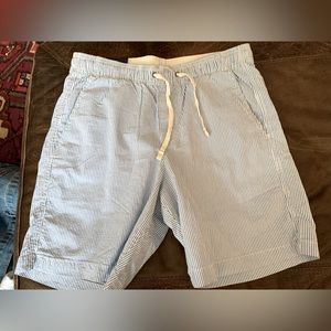 GAP 8” Easy Short Drawstring Mens Small Blue Stripe New With Tag GAPFLEX